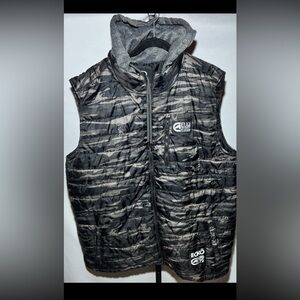 Ecko Unltd Sleeveless Camo Puffer Vest, Mens Winter Travel Vest Sz XL